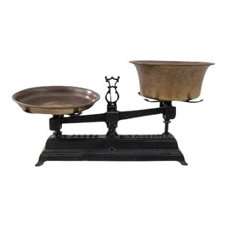 Antique French Cast Iron Scale For Sale