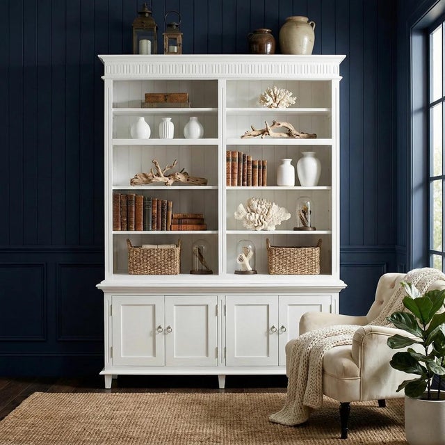 Contemporary NovaSolo Double-Bay Hutch Bookcase Skansen For Sale - Image 3 of 7