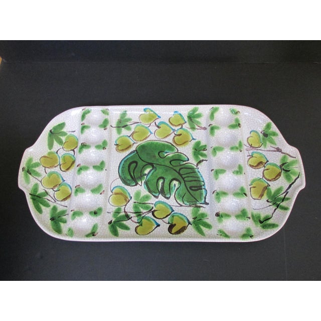 Mediterranean Vintage Mediterranean Fig Themed Hors d'Oeuvres Platter For Sale - Image 3 of 3