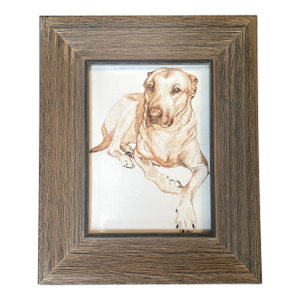Contemporary Original Yellow Lab Dog Watercolor Painting
