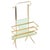 Brass and Perforated Green Metal Magazine Rack attributed to Cesare Lacca, Italy, 1950s For Sale - Image 18 of 18