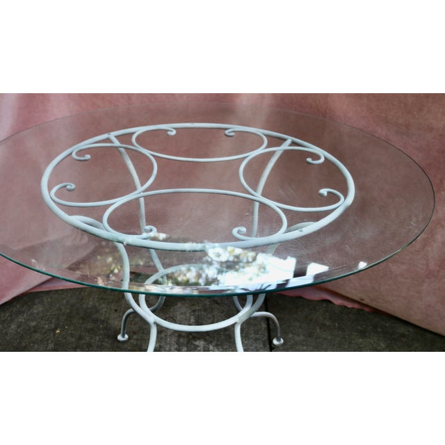 Mediterranean Vintage Patio Table and 4 Chairs Set For Sale - Image 3 of 4