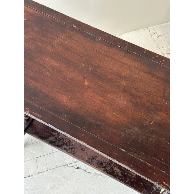 1920s Vintage Two-Tiered Spool Entry Table / Console, Circa 1920s-40s For Sale - Image 5 of 16