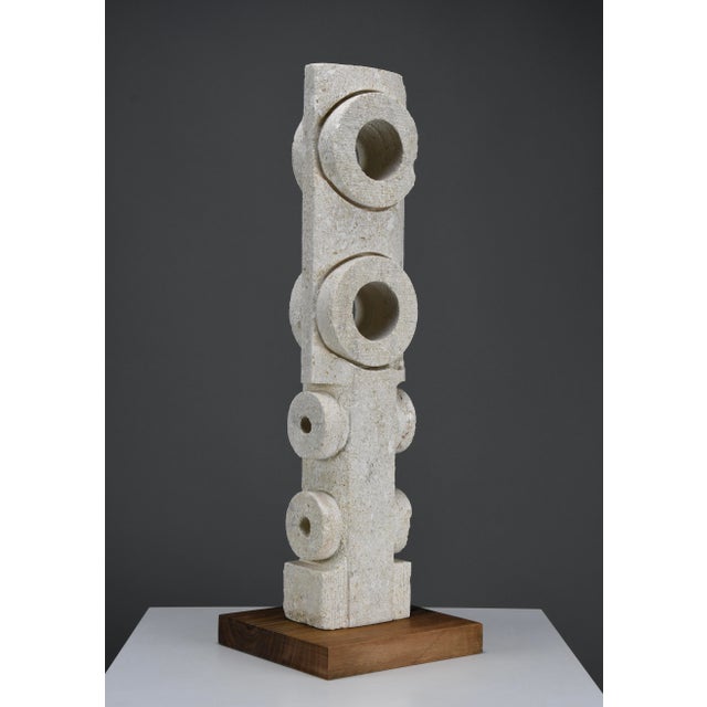 Alberto Cabiddu, Postmodern Totemic Sculpture, 1997, Pietra di Vicenza For Sale - Image 14 of 14