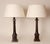 Traditional faux bronze table lamps with a classic appearance, dating from the late 20th century. Style:...
