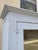 Wood Antique French Country Farmhouse White 2 Piece Step Back Hutch Kitchen Cupboard For Sale - Image 7 of 12