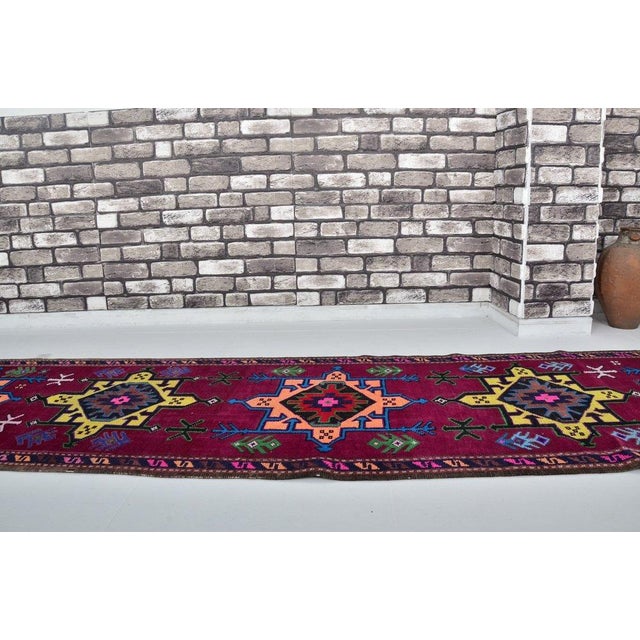 Vintage Antique Hallway Runner Rug For Sale - Image 4 of 10