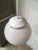 White Pair of Mid-Century Modern Feldman Globe Pendant Lights, Los Angeles, Refinished White & Milk Glass For Sale - Image 8 of 11