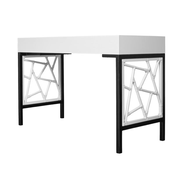 Tiffany Writing Desk - White For Sale In West Palm - Image 6 of 9
