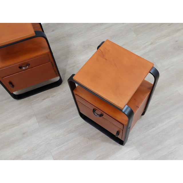 Nightstands attributed to Giuseppe Pagano for Pogatschnig, 1940s, Set of 2 For Sale - Image 15 of 16