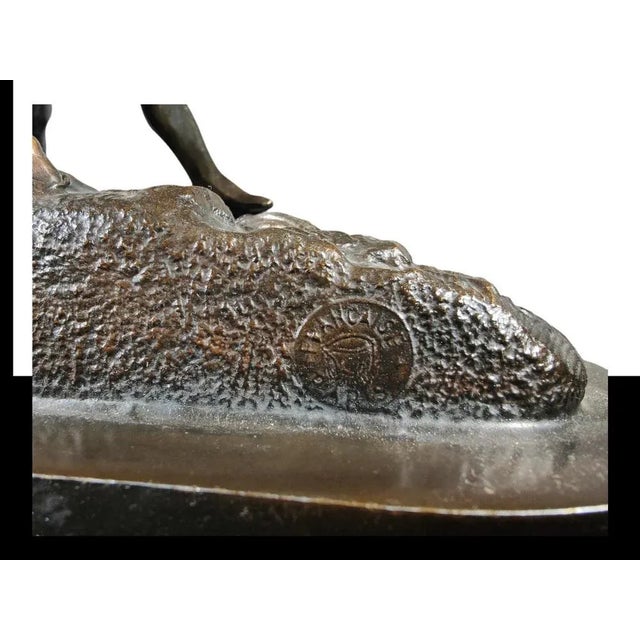 Metal French Bronze Figurine, 1900s For Sale - Image 7 of 10