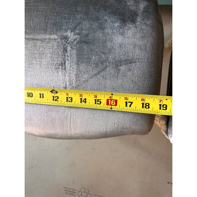 Early 20th Century Antique Side Table Chairs. Crushed Velvet, Champagne Color - Set of 2 For Sale In New York - Image 6 of 11