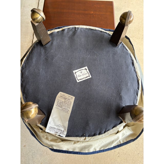 Gray Baker Furniture Tufted Pillow Top Foot Stool For Sale - Image 8 of 10