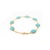 Classic 13.7ct Turquoise Cabochon Bezel Set Station Bracelet in 14k Yellow Gold For Sale In New York - Image 6 of 13