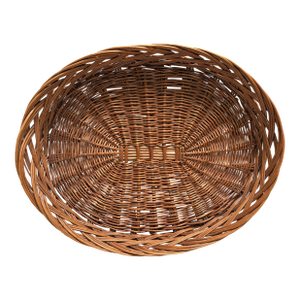 Vintage Large Wicker Wood Basket Serving Tray