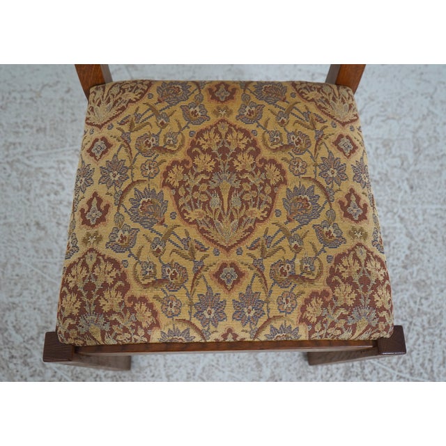 Wood Set of 6 Stickley Mission Oak Dining Room Side Chairs For Sale - Image 7 of 12