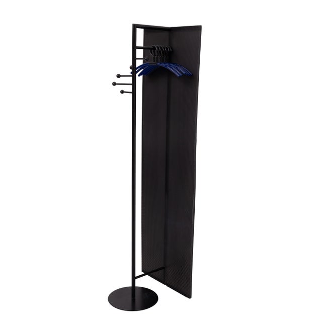 Perforated Metal Standing Coat Rack, Germany, 1980s For Sale - Image 12 of 12