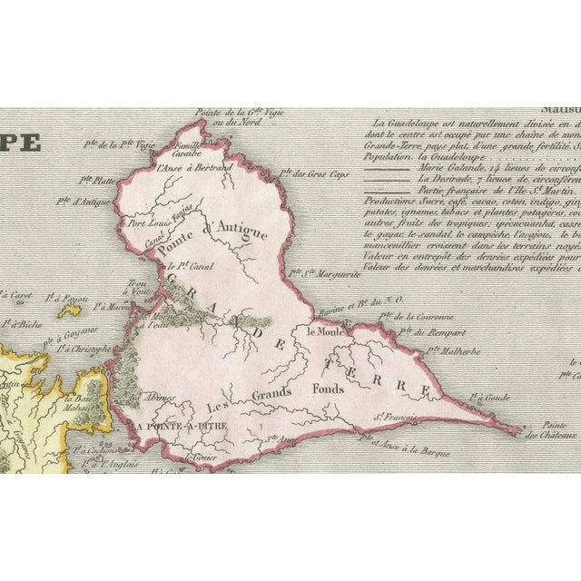 French Map with Inset of Pointe-À-Pitre For Sale - Image 4 of 7