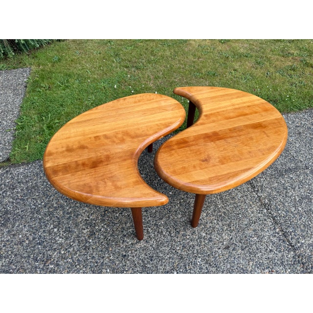 Danish Modern Yin Yang Teak Coffee Tables - A Pair For Sale - Image 4 of 11