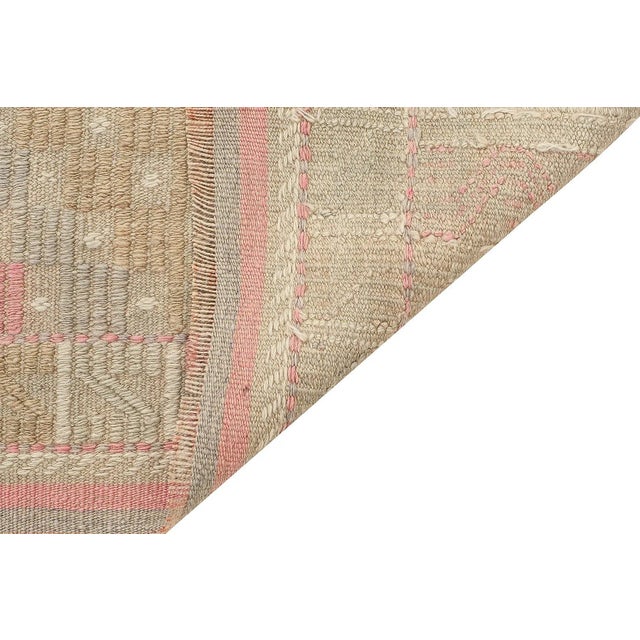 Mid 20th Century Mid 20th Century Decorative Vintage Embroidered Kilim Rug For Sale - Image 5 of 7