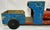 Vintage Handcrafted Red & Blue Wooden Locomotive Train Engine Children’s Toy With Amazing Rustic Patina - Circa 1940’s For Sale - Image 4 of 12