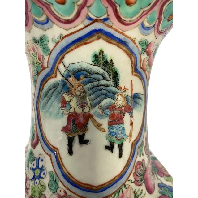 Famille Rose Canton Vases, Set of 2 For Sale - Image 12 of 16
