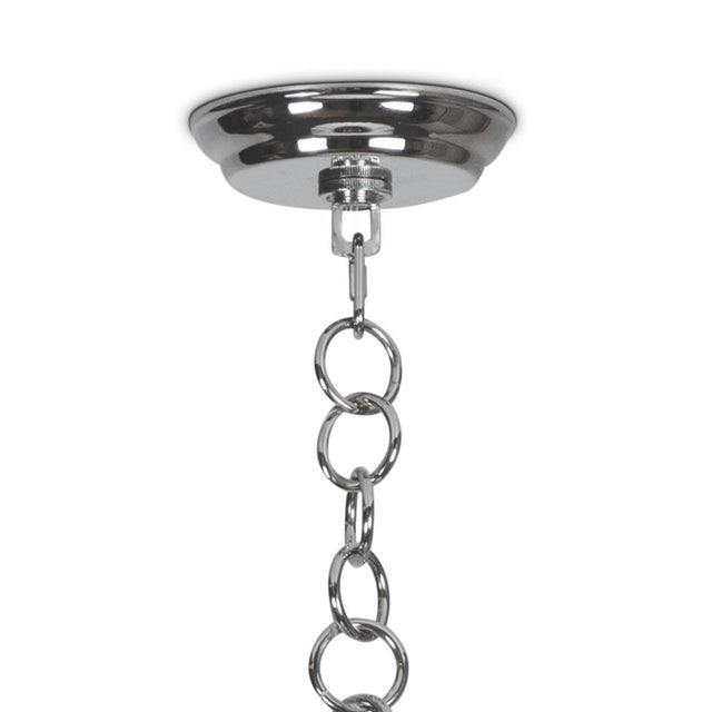 Allison Scalloped Shade Pendant Large, Polished Nickel For Sale In Detroit - Image 6 of 8