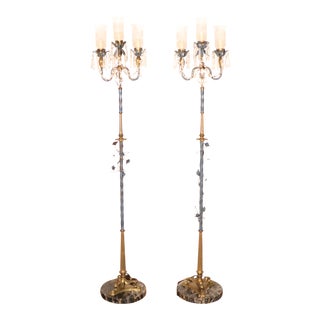 Italian Floor Lamps - Pair For Sale