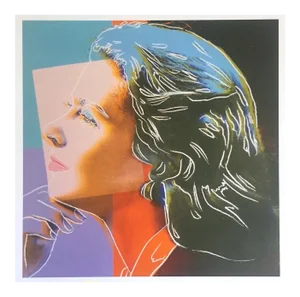 Andy Warhol Estate Vintage 1989 Pop Art Lithograph Print " Ingrid Bergman Herself " 1983