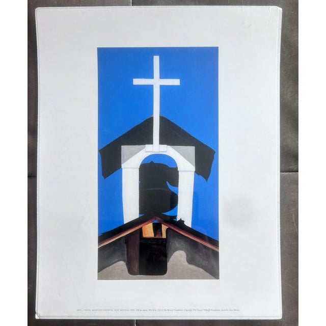 2010s Vintage Print of Georgia O’Keeffe “Bell, Cross, Ranchos Church, New Mexico” 1930 For Sale - Image 5 of 8