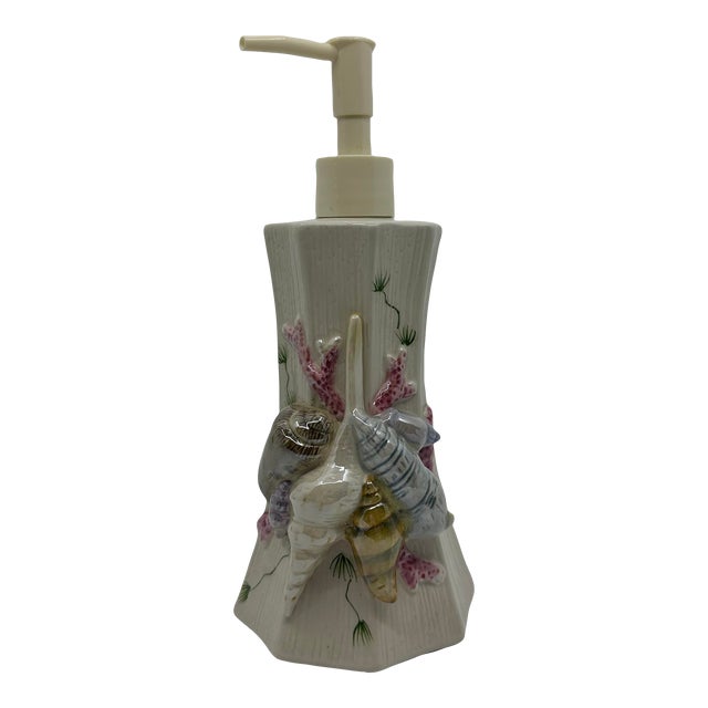 1990s Glossy Shell Motif Soap Dispenser For Sale
