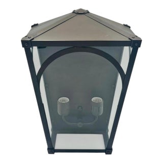 Remains Lighting "Mercer 17" Exterior Brass Lantern or Wall Sconce, American For Sale