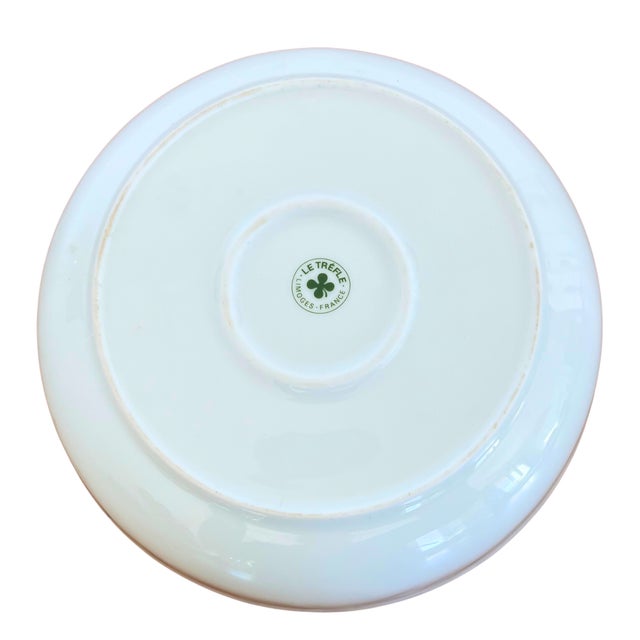 Vintage Porcelain Baby Warming Plate with Le Trèfle Bird Motif from Limoges, 1970s For Sale - Image 6 of 7