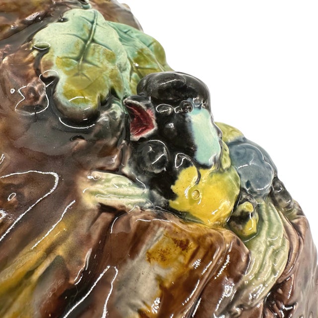 Ceramic A Thomas Sergent Palissy Ware Majolica Wall Pocket With Snake, French, Ca. 1875 For Sale - Image 7 of 11