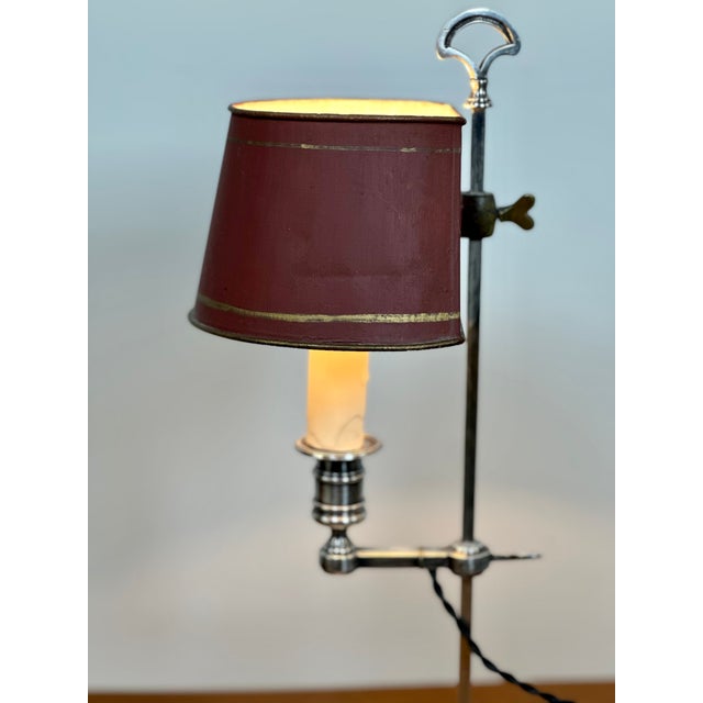 19th Century Quinquet Lamp in Silvered Metal, 1890s For Sale - Image 4 of 14