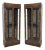 Vintage Burled Walnut Wood and Brass Vitrine or Display Cabinets - A Pair For Sale