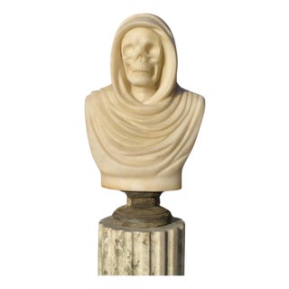 Vanitas Bust Sculpture, Marble For Sale