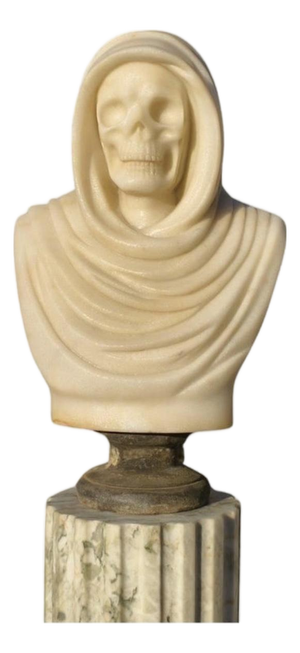 Vanitas Bust Sculpture, Marble