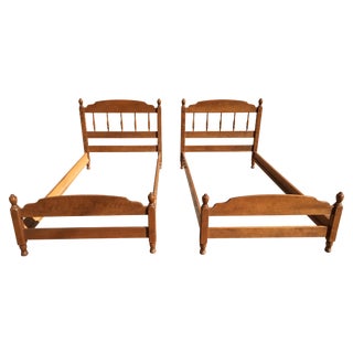 Vintage Ethan Allen Twin Bedframes - A Pair For Sale