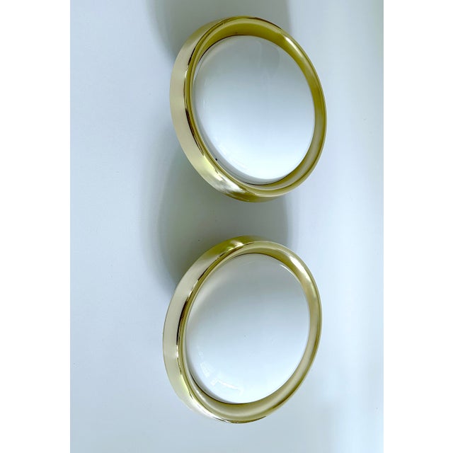 Vintage Brass and Glass Sconce from Limburg, Set of 2 For Sale - Image 9 of 18