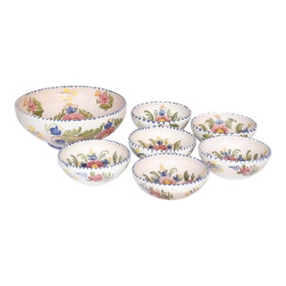 Spanish Talavera Bowls, Set of 7 For Sale