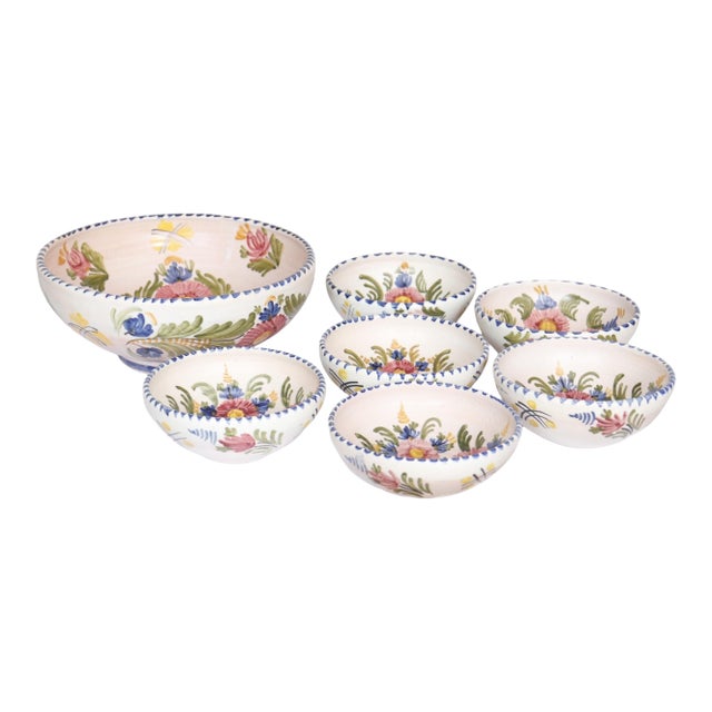 Spanish Talavera Bowls, Set of 7 For Sale