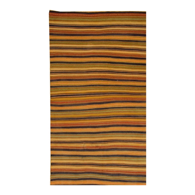 Vintage Turkish Kilim, Handwoven 5ft 7in X 10ft 8in For Sale
