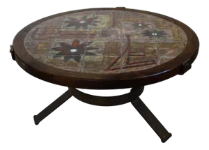 Ceramic and Metal Coffee Table from Vallauris, France, 1960s