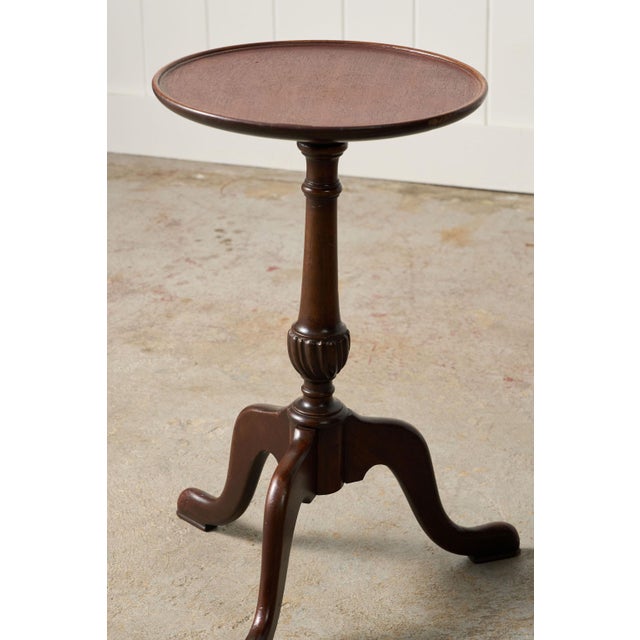 English Antique English Mahogany Tripod Wine Table For Sale - Image 3 of 6