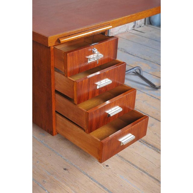 1930s Bauhaus Writing Desk in Oak by Hynek Gottwald, Czechia, 1930s For Sale - Image 5 of 16