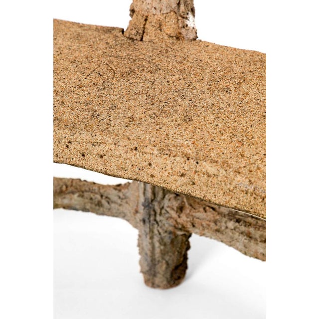 French Faux Wood Stone Benches, Set of 3 For Sale - Image 16 of 18