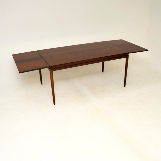 Mid-Century Modern Vintage Danish Dining Table and Chairs by Johannes Andersen for Christian Linneberg, 1960, Set of 7 For Sale - Image 3 of 18