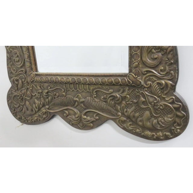 English Regency Style Bronze Lion Mirror For Sale - Image 4 of 6