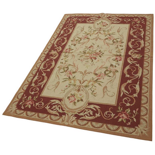 Vintage Needlepoint Kilim Rug, 1990s For Sale - Image 3 of 7